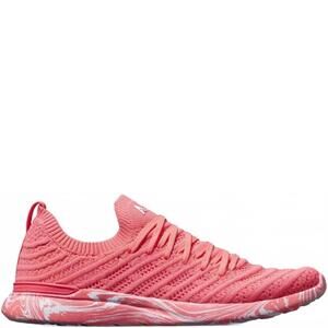 NEW APL women's techloom wave athletic sneakers in fire coral/marble